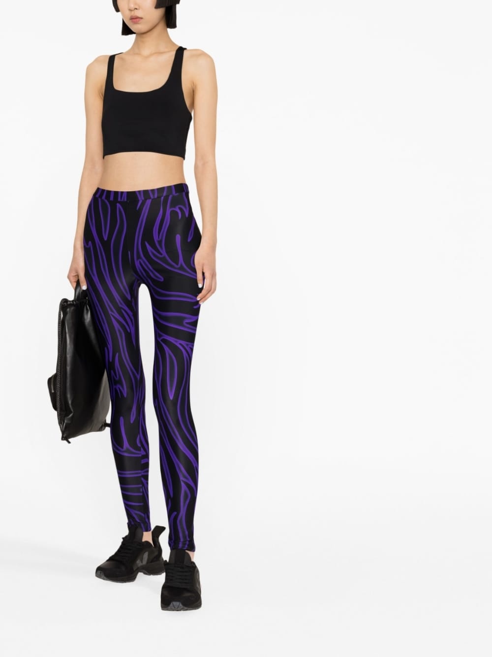 Zebra high-waisted leggings - 2