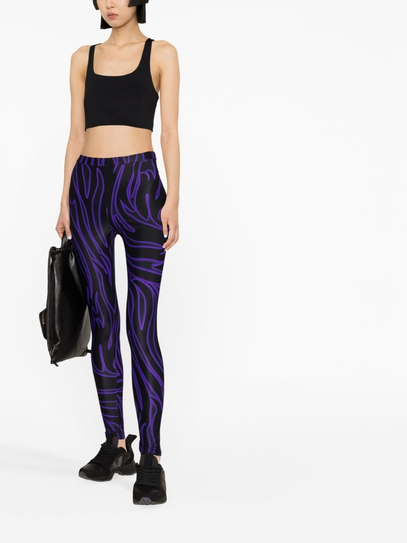 VERSACE Zebra high-waisted leggings outlook