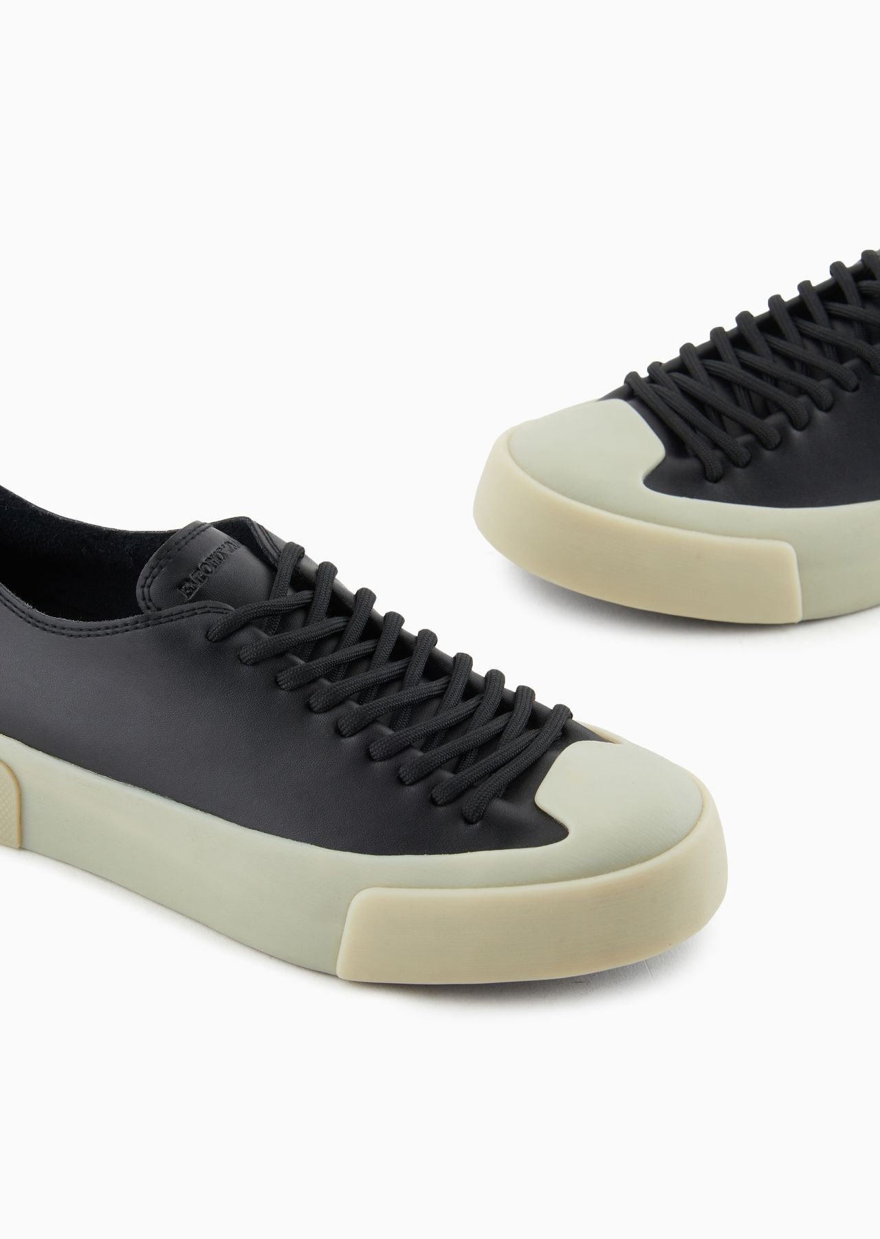 Leather sneakers with clear soles - 5