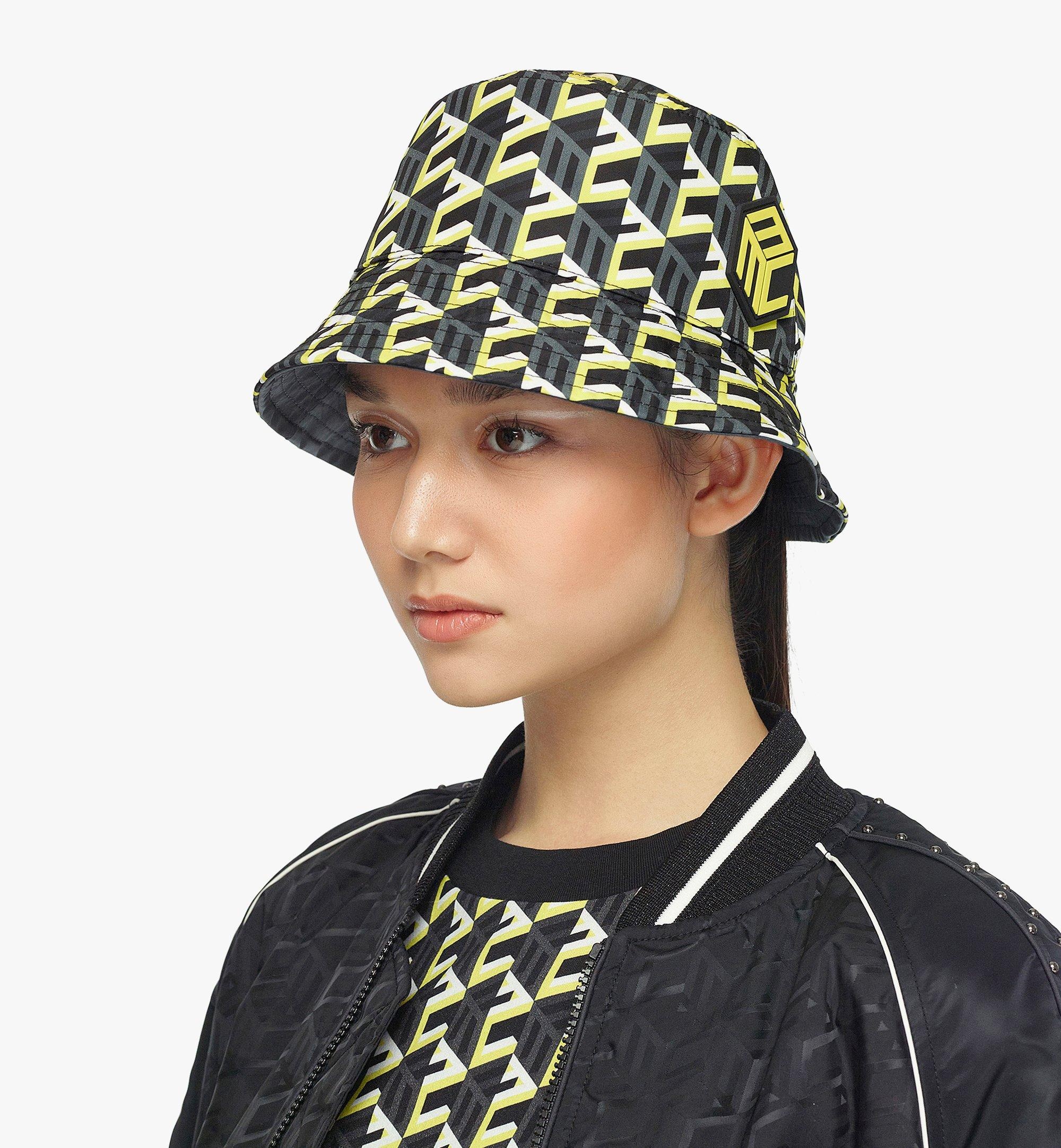 Reversible Cubic Monogram Bucket Hat in Recycled Nylon - 2