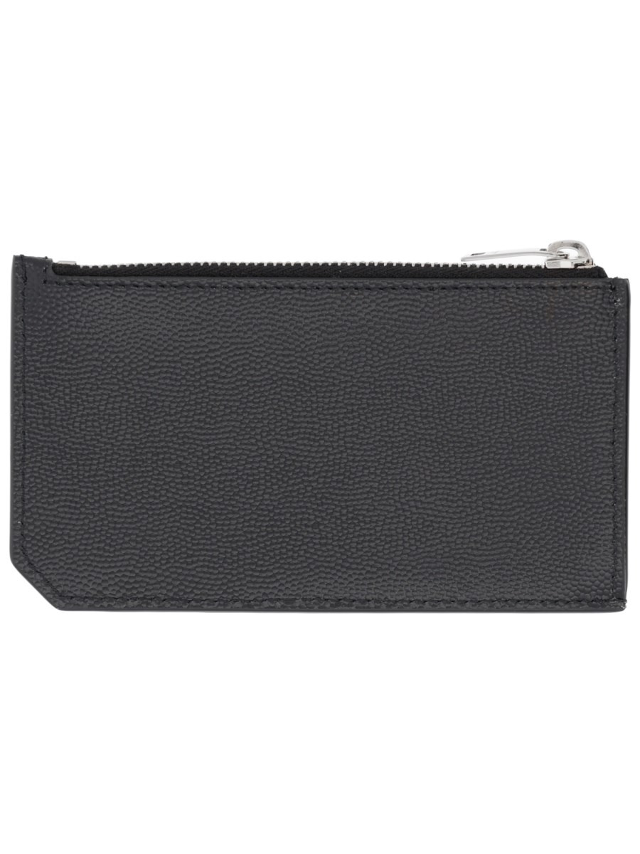 LEATHER CARD HOLDER WITH ZIPPER - 2