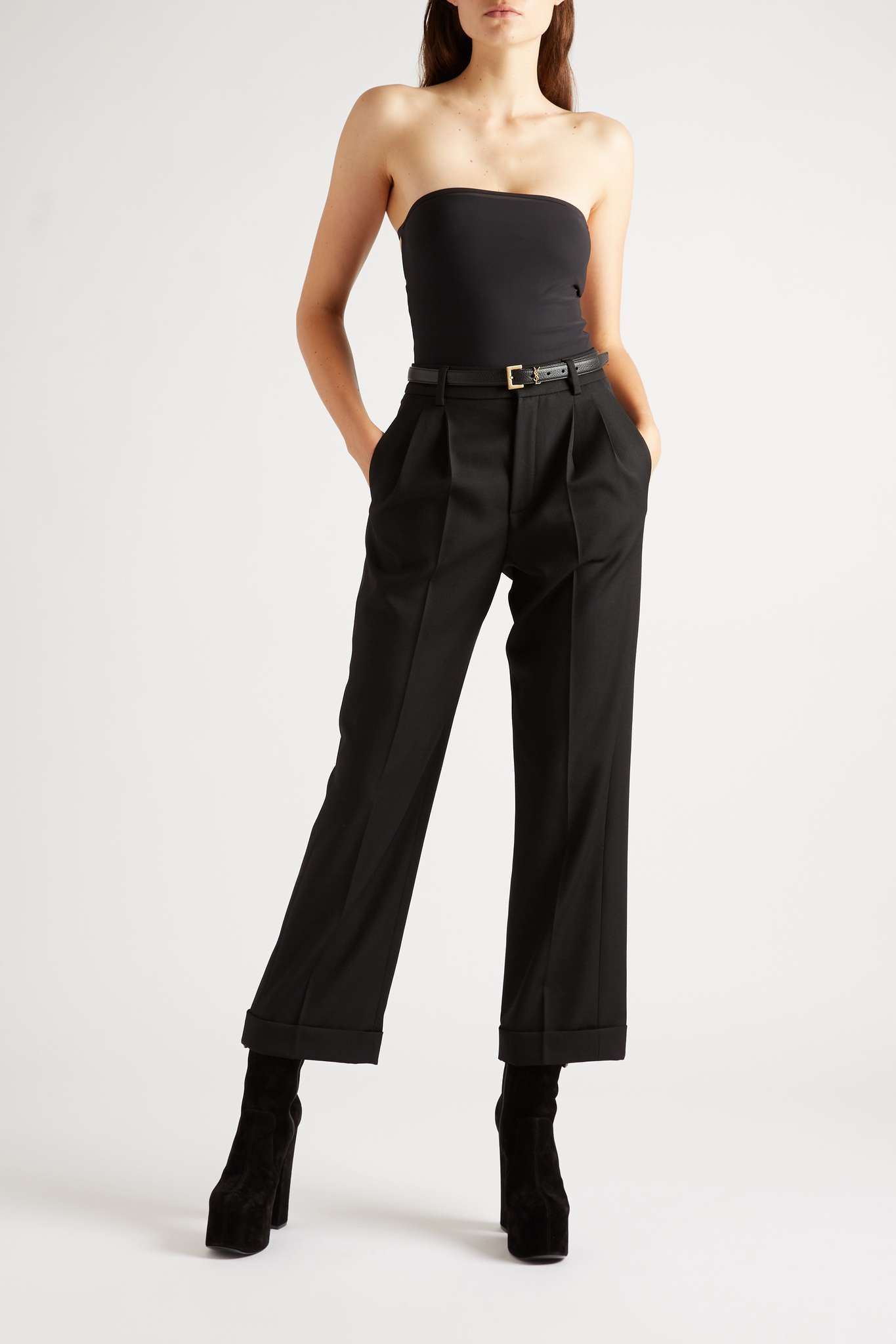 Wool straight-leg pants - 2