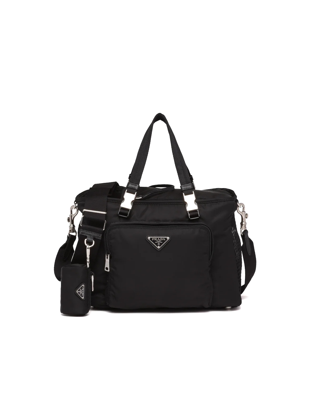 Re-Nylon and Saffiano leather pet bag - 1