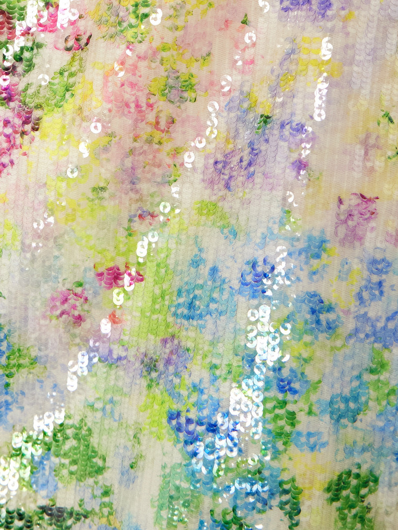 Dahlia Floral-print Sequined Mesh Mini Dress 4