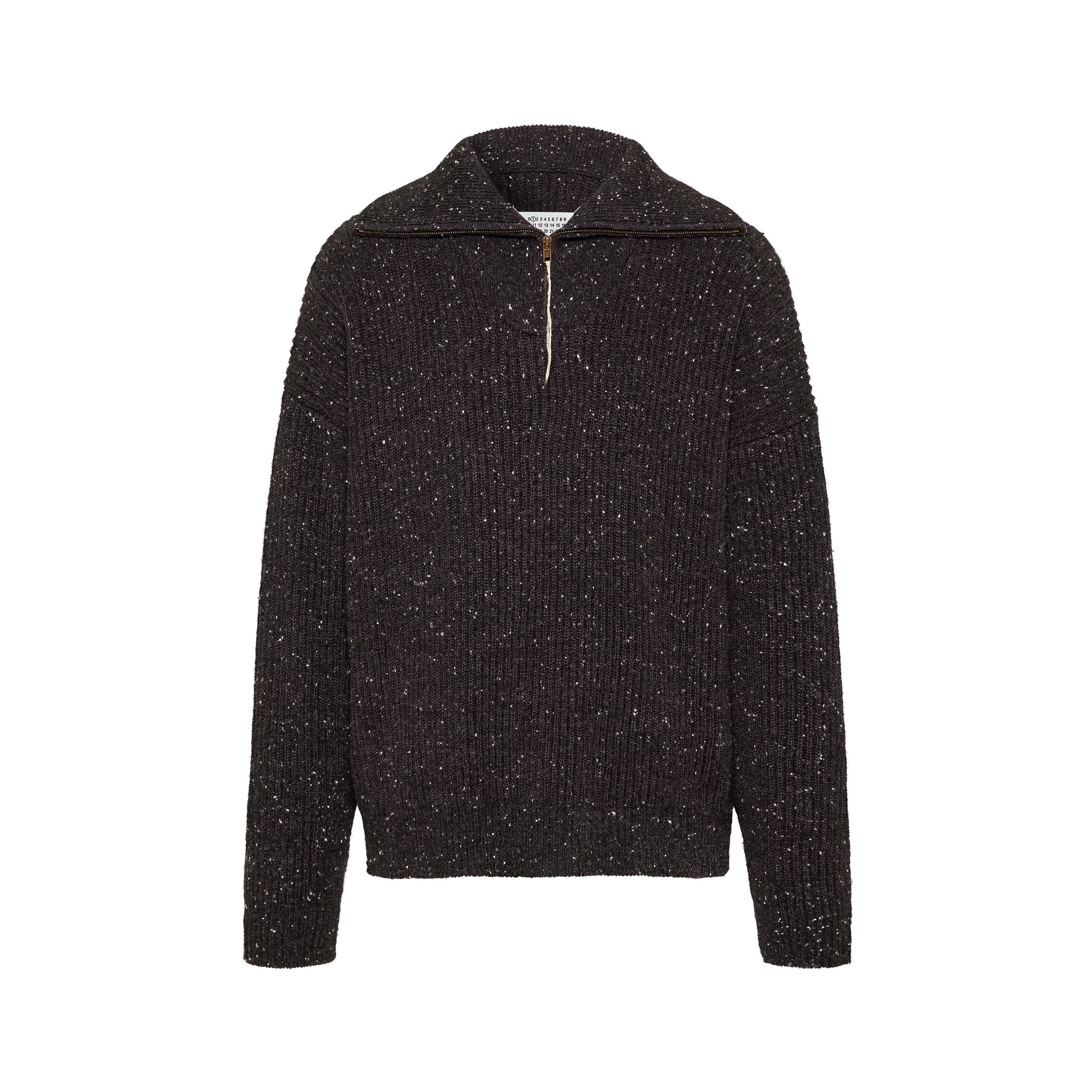 【Maison Margiela】Shetland Wool Zip Sweatshirt Maison Margiela Shetland wool zip sweatshirt | REVERSIBLE