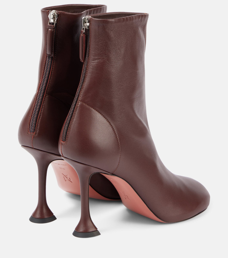 Amina Muaddi Iris 95 leather ankle boots outlook