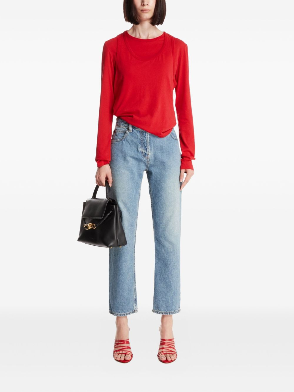 layered cotton T-shirt - 2