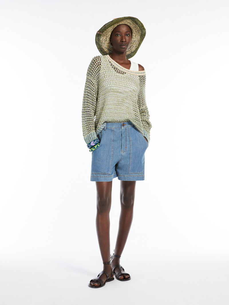 WEEKEND Max Mara LIUTO3 Linen and cotton mesh jumper outlook