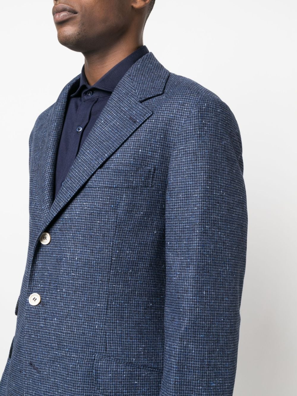 houndstooth wool-cashmere blend suit - 5
