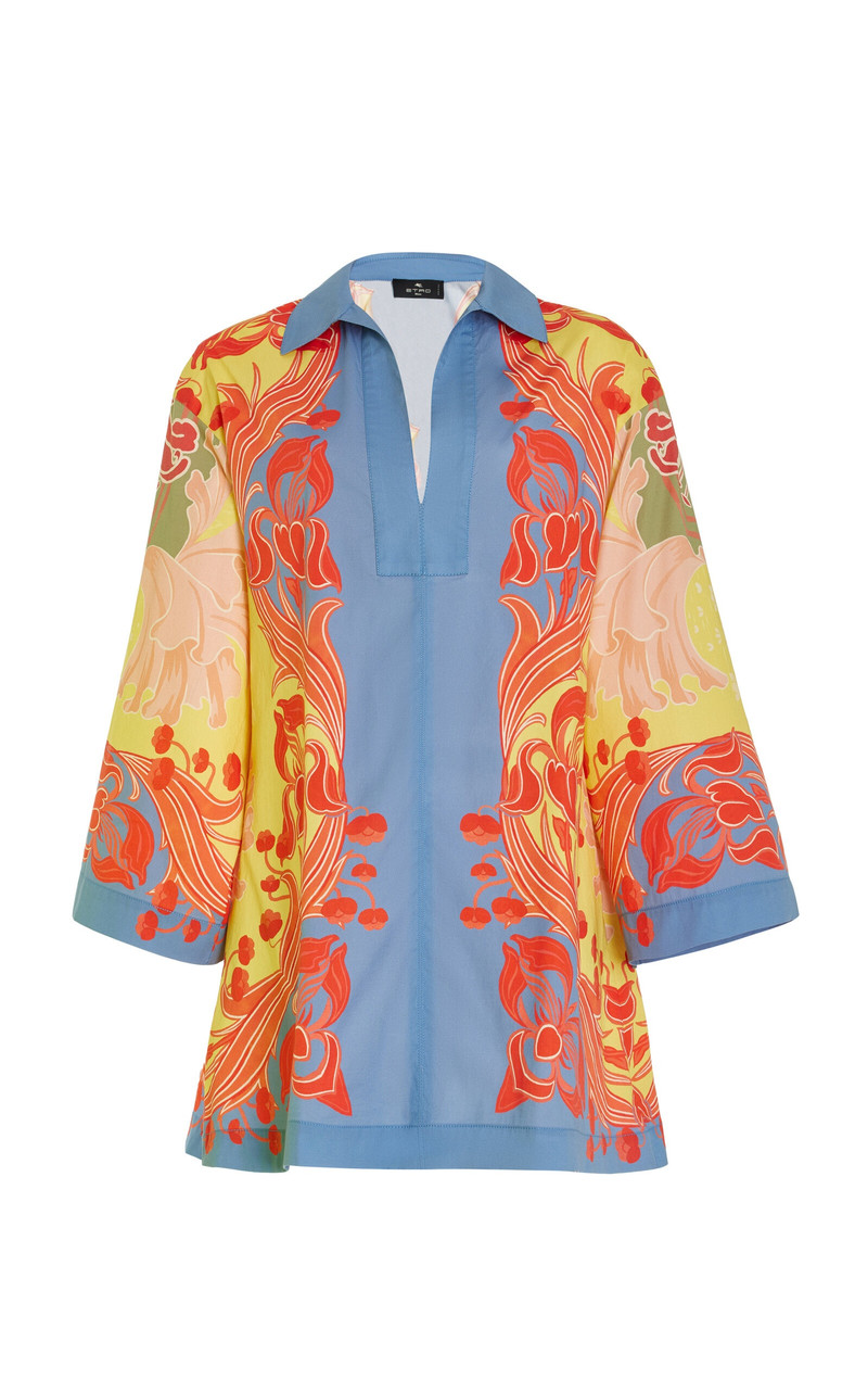 Exclusive Printed Cotton Tunic Shirt multi 1