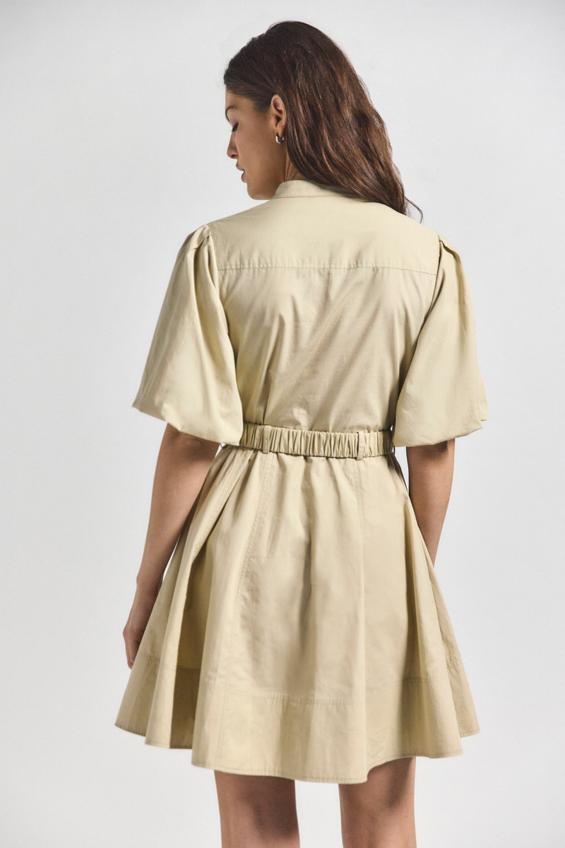 DEREK LAM 10 CROSBY BENNETT BALLOON SLEEVE BELTED DRESS outlook