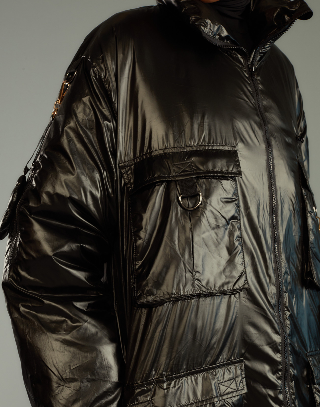 Cargo Pocket Puffer Coat - 4