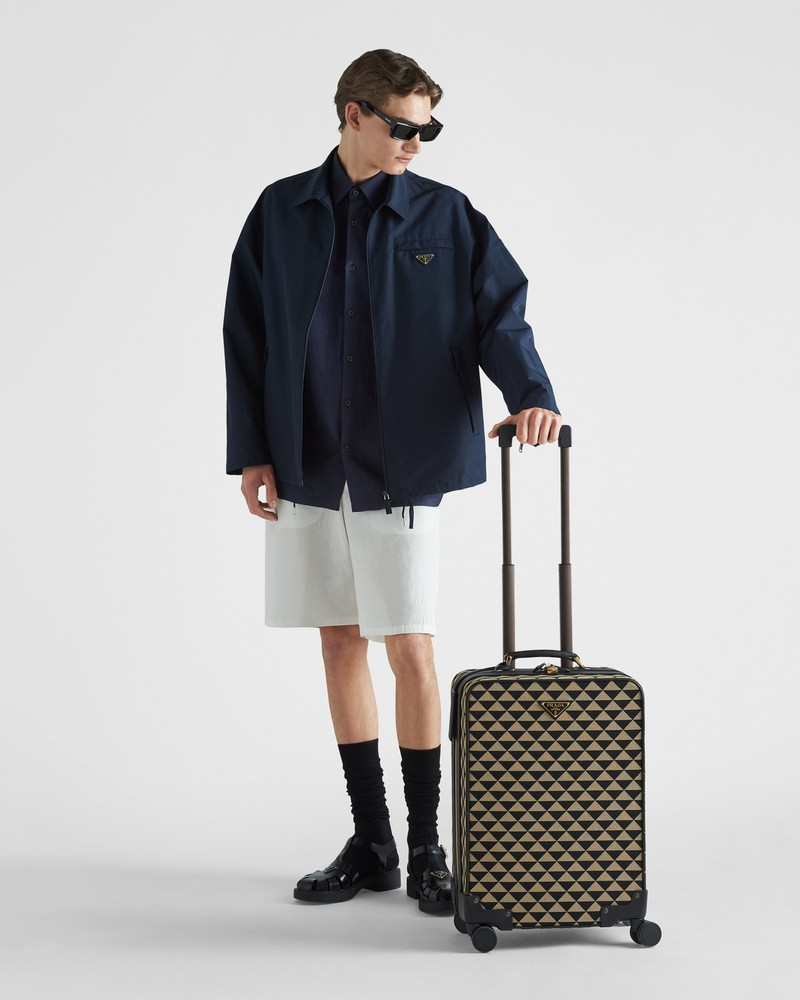 Prada Prada Symbole embroidered jacquard fabric trolley outlook