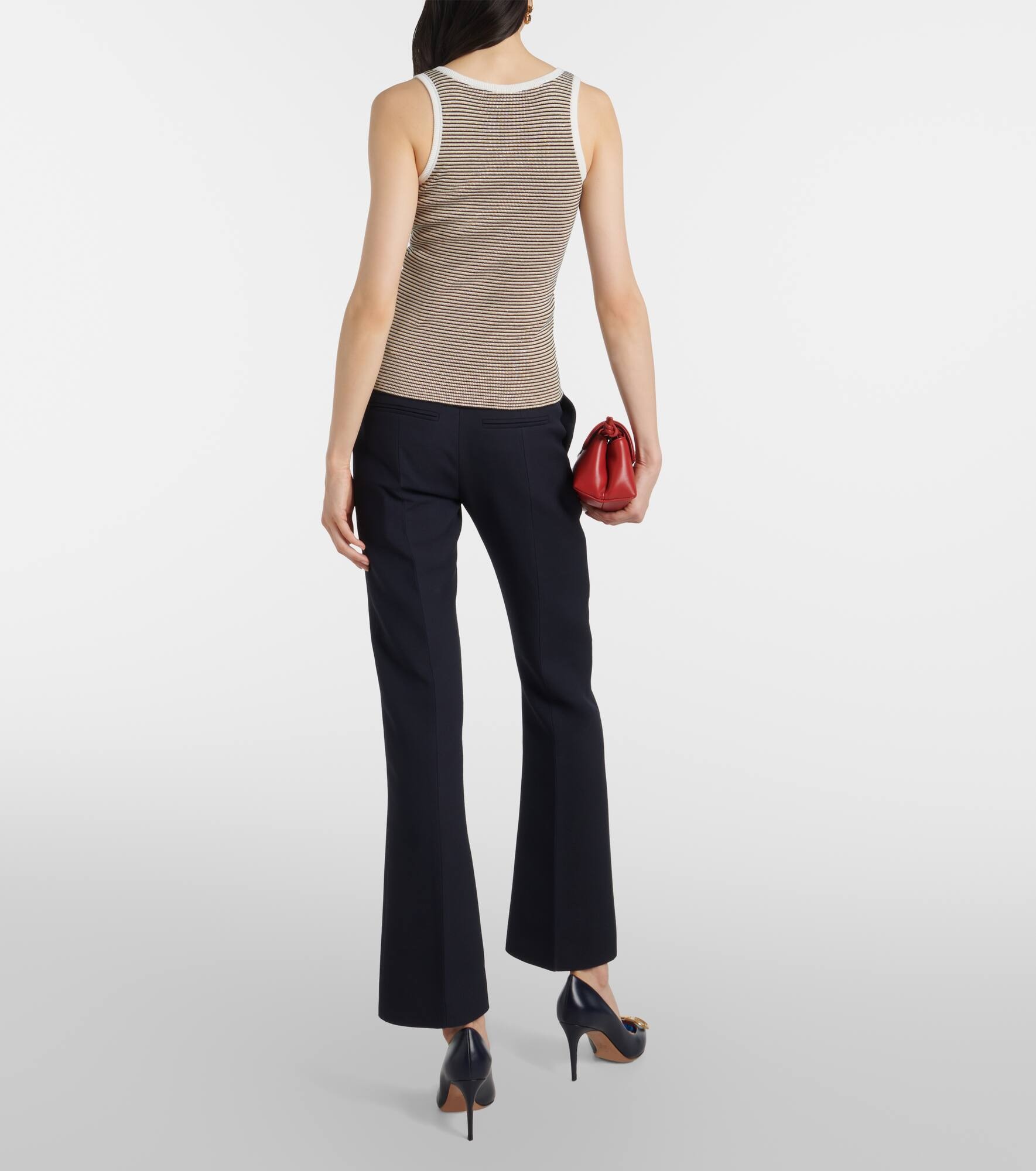 VGold striped cotton-blend tank top - 3
