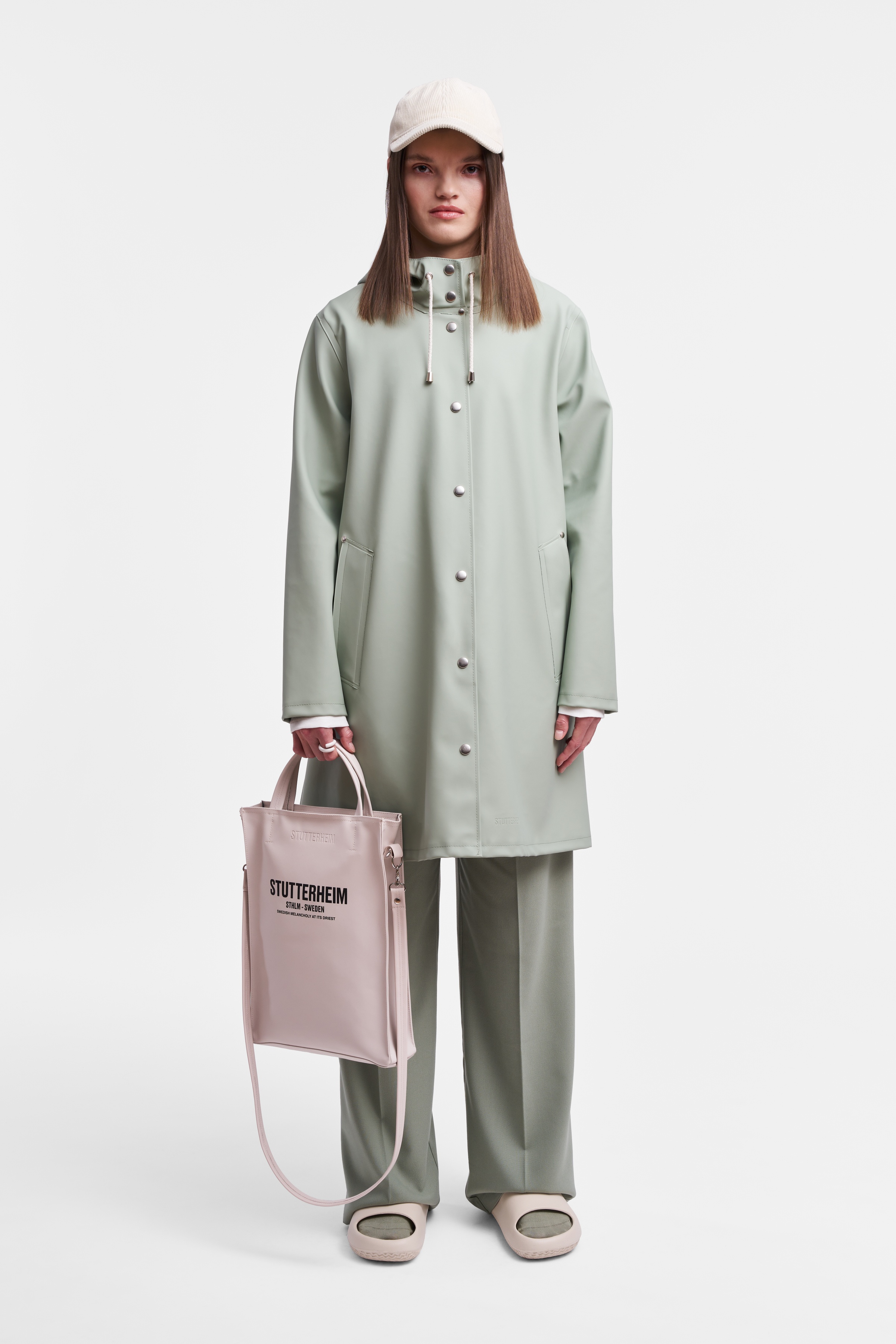 Mosebacke Raincoat Sage - 2