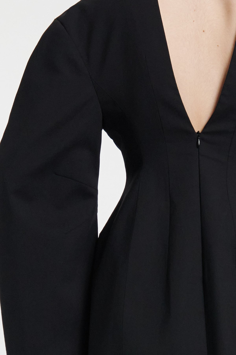 A.W.A.K.E. MODE ROUNDED SLEEVE TAILORED MINI DRESS BLACK outlook
