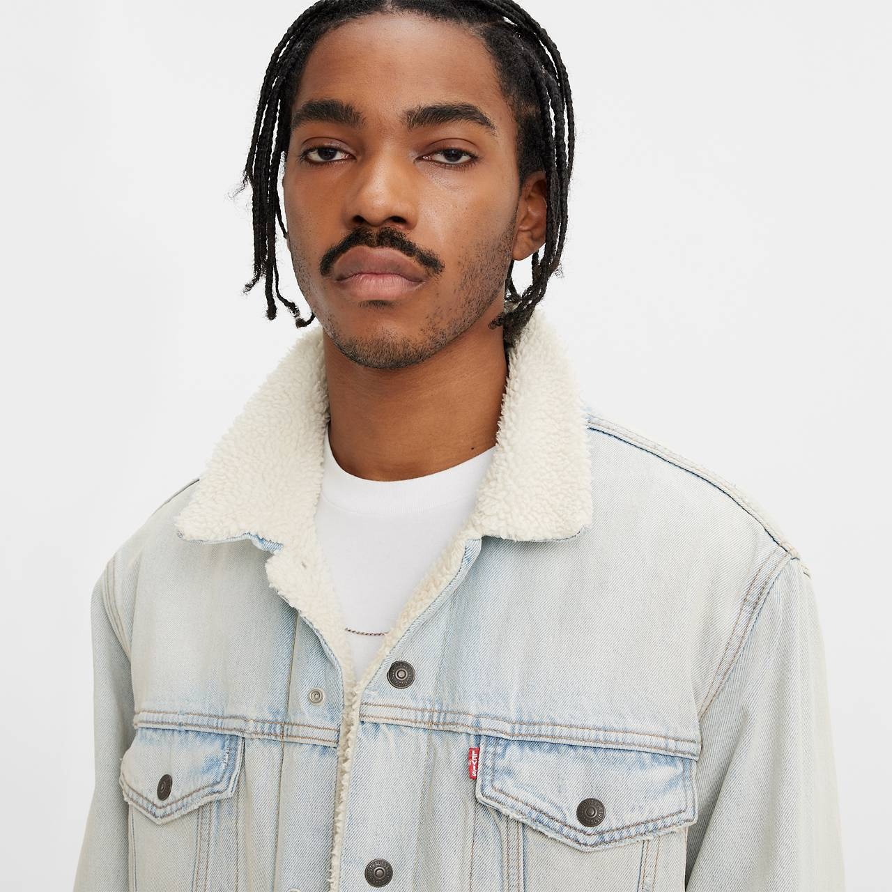 RELAXED FIT SHERPA TRUCKER JACKET - 5