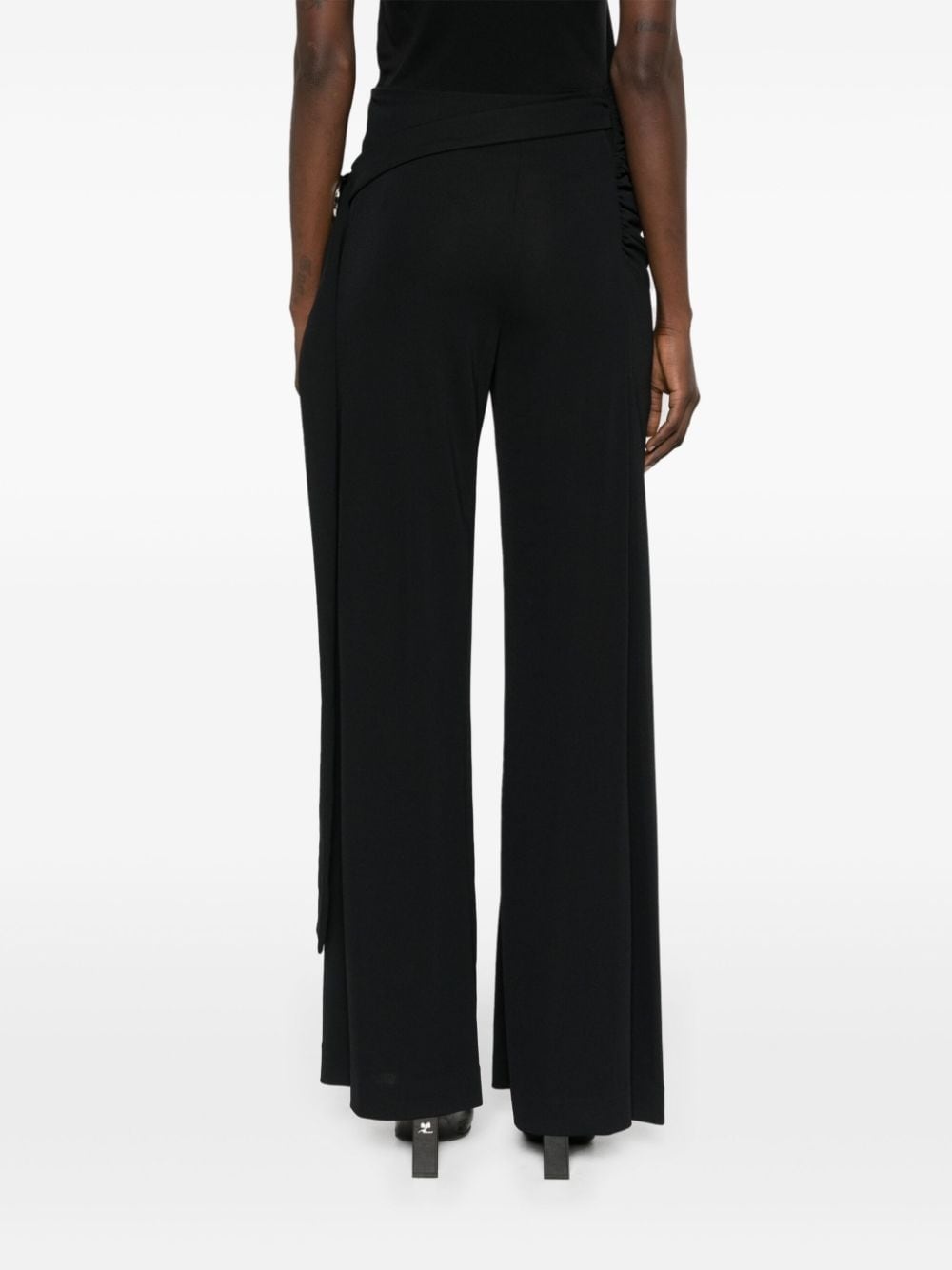 wraparound-design palazzo pants - 4