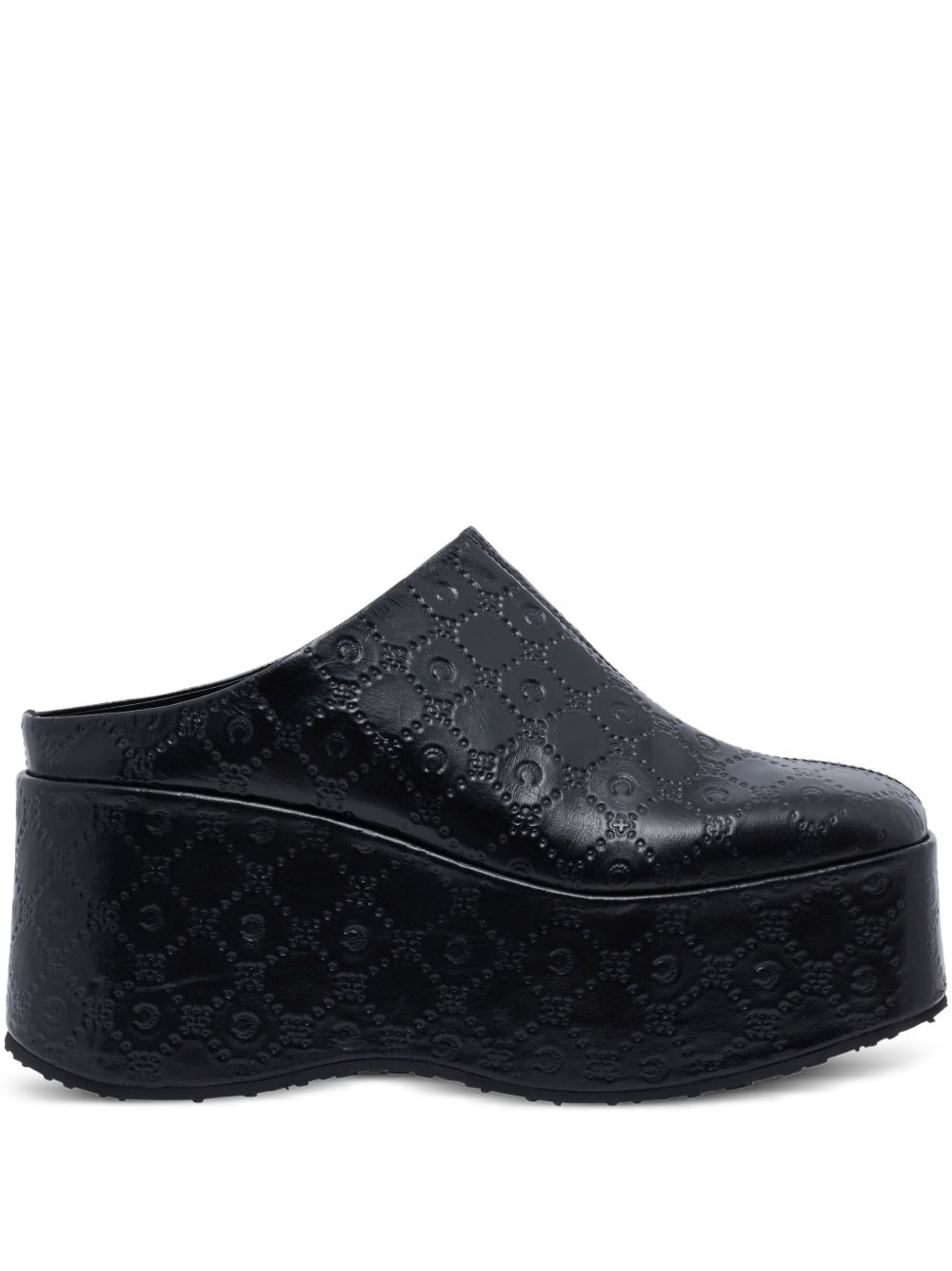 Moonagram-embossed mules - 1