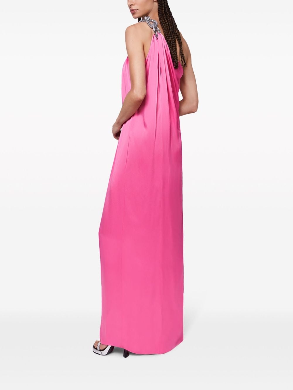 Falabella crystal-embellished satin gown - 3