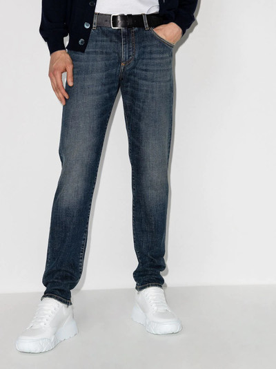 Dolce & Gabbana distressed mid-rise slim-fit jeans outlook