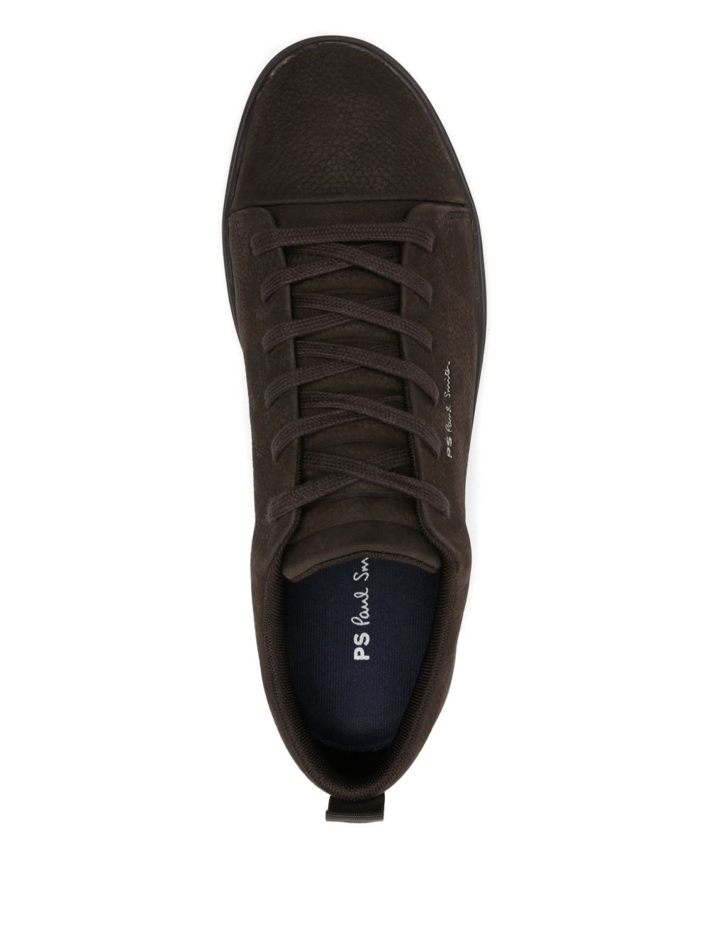 lace-up leather sneakers - 4