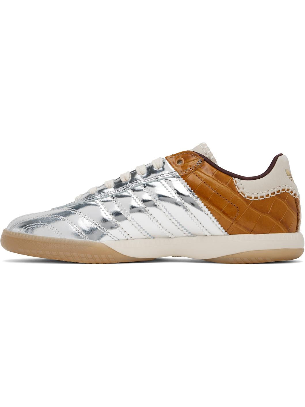 Silver & Brown adidas Originals Edition MN Samba Sneakers - 3