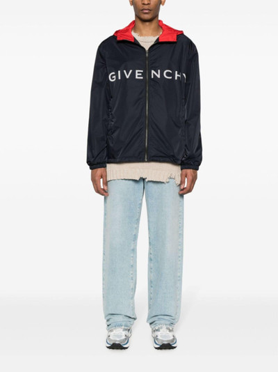 Givenchy logo-print hooded jacket outlook
