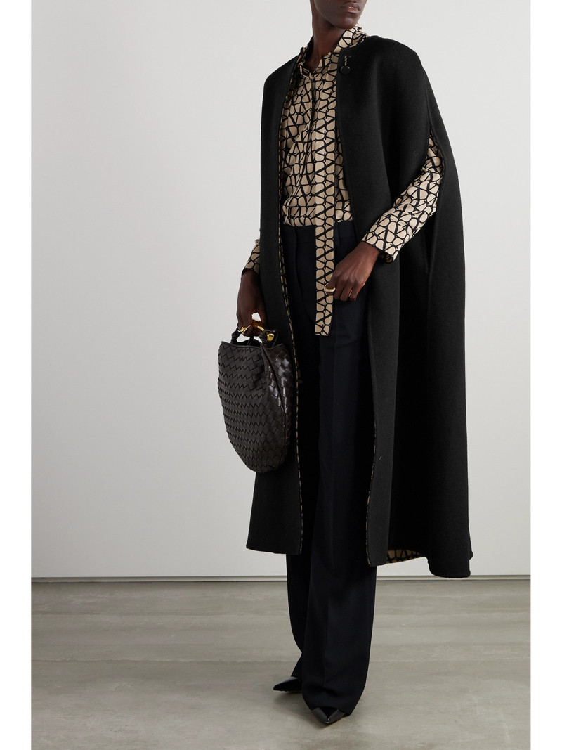 Valentino Wool And Silk-blend Cape outlook