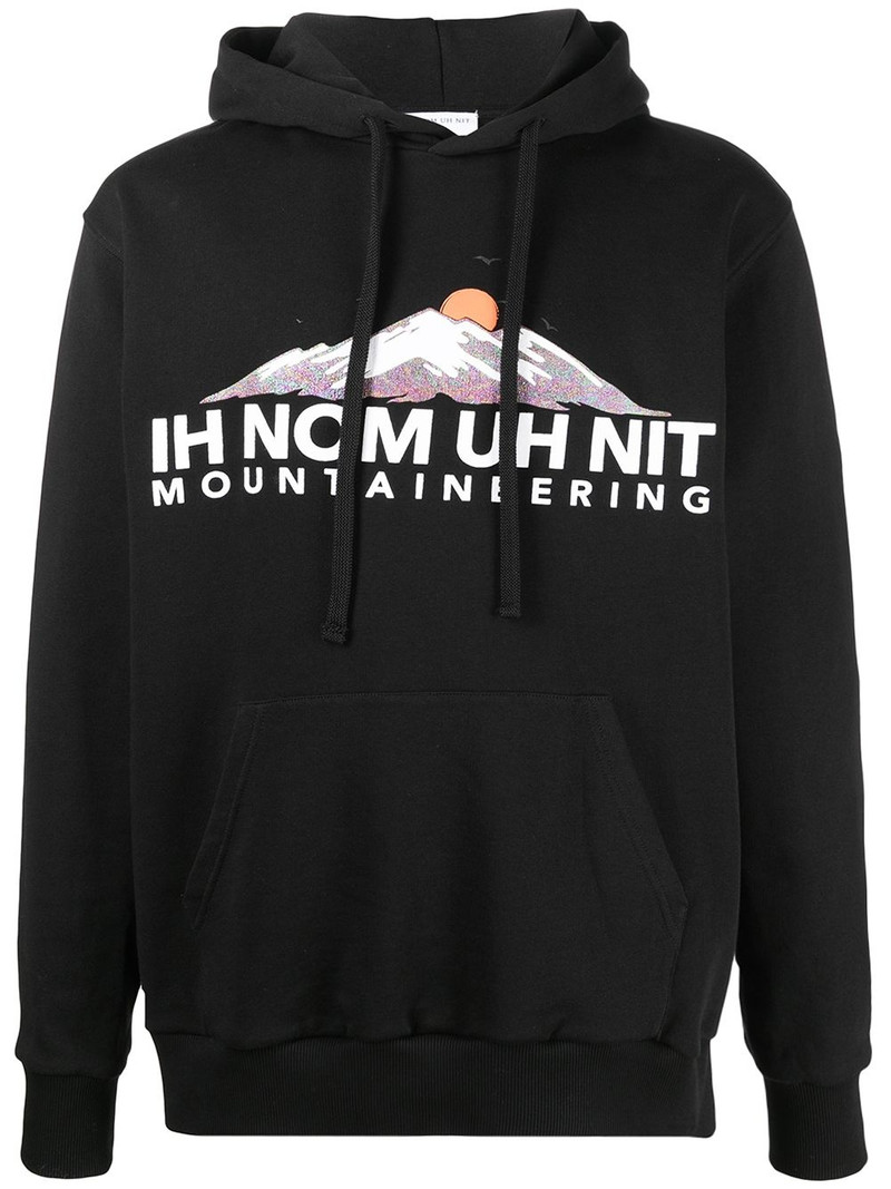 logo drawstring hoodie 1