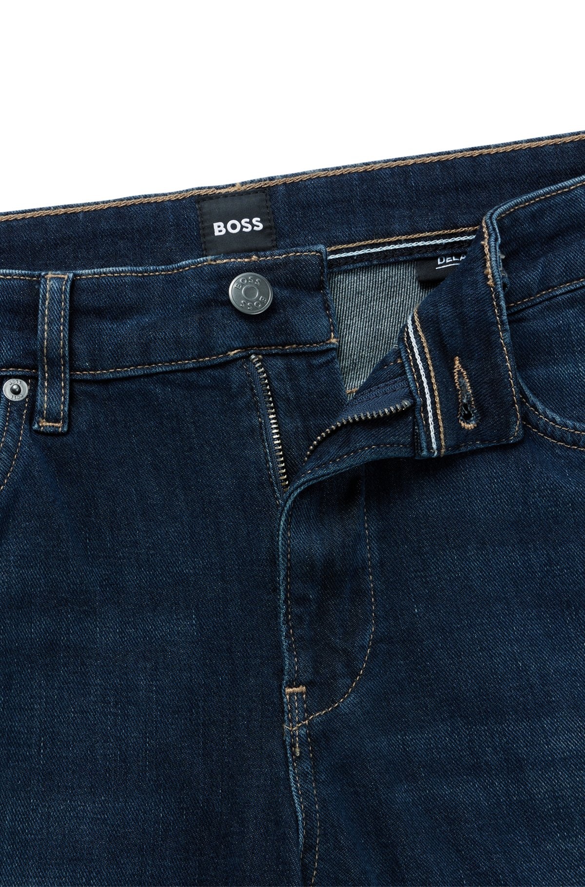 SLIM-FIT JEANS IN BLUE ITALIAN CASHMERE-TOUCH DENIM - 6