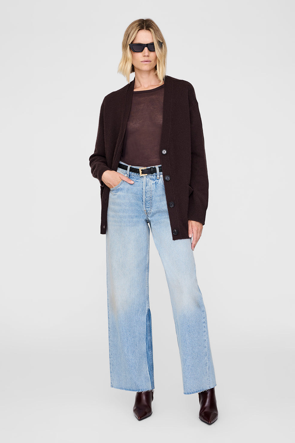 Jackson Cardigan - Deep Brown - 2