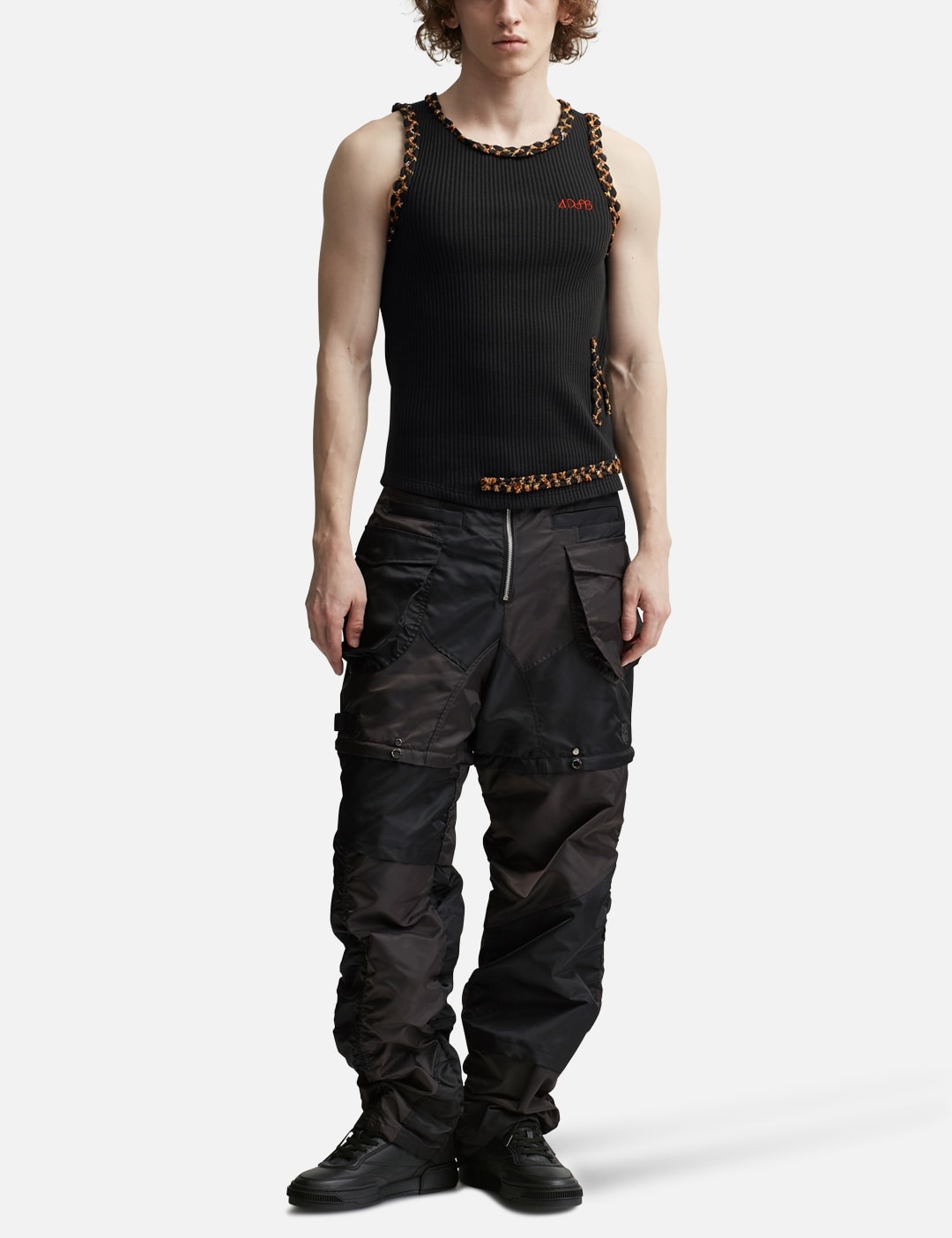 DETACHABLE PATCHWORK CARGO PANTS - 9