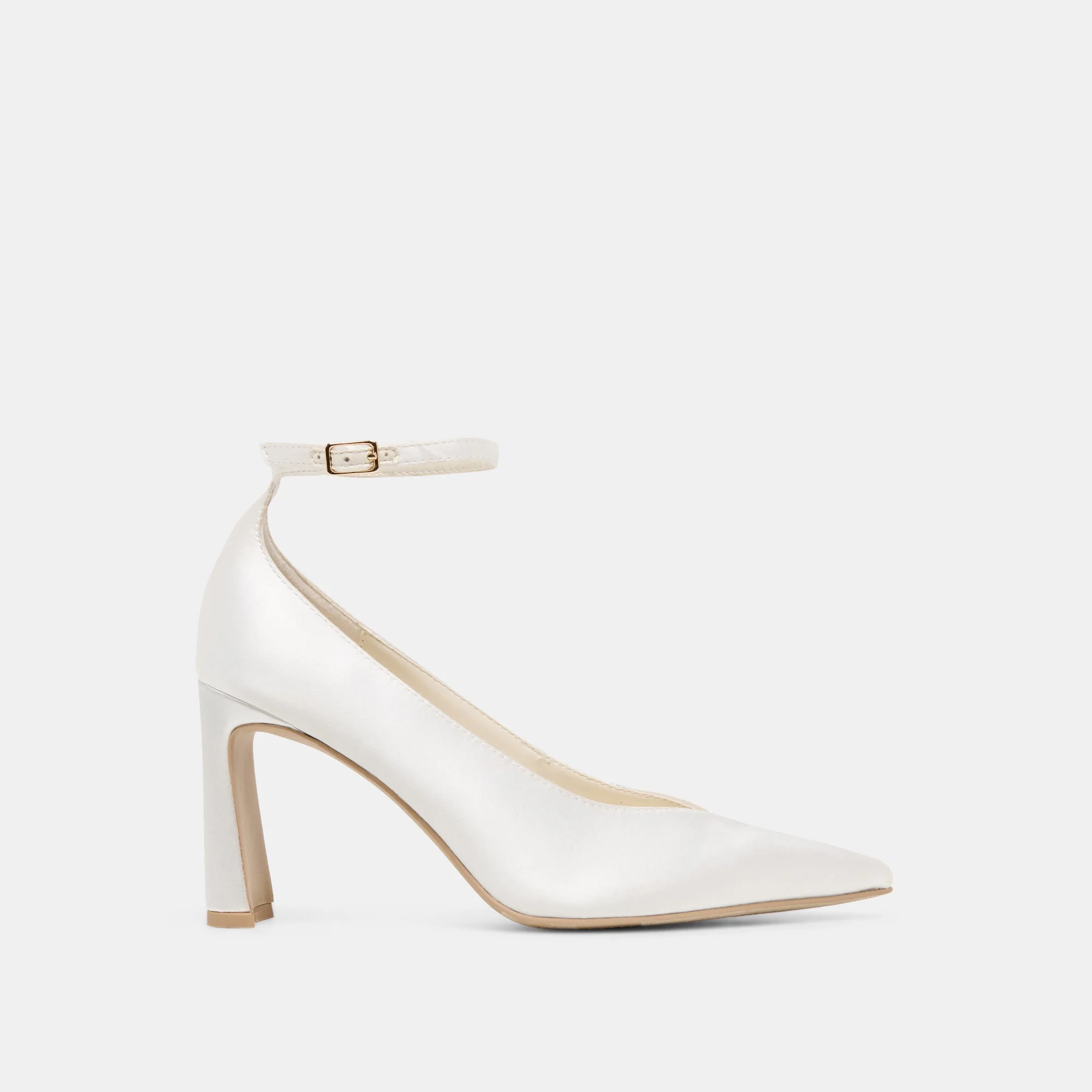 KARSIN SATIN HEELS TRUE WHITE SATIN - 1