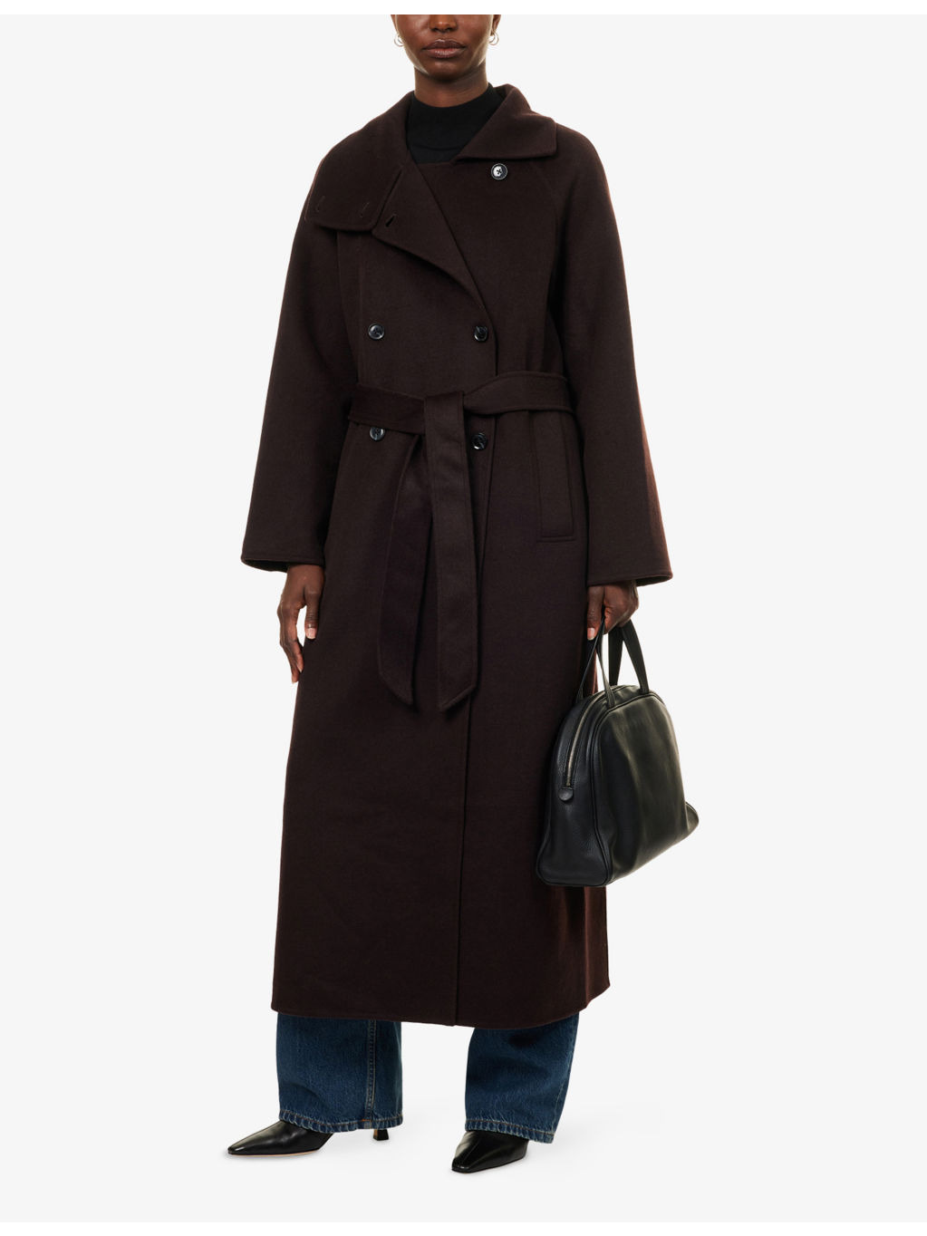 Sahanne Double-Breasted Wool-Blend Coat - 2