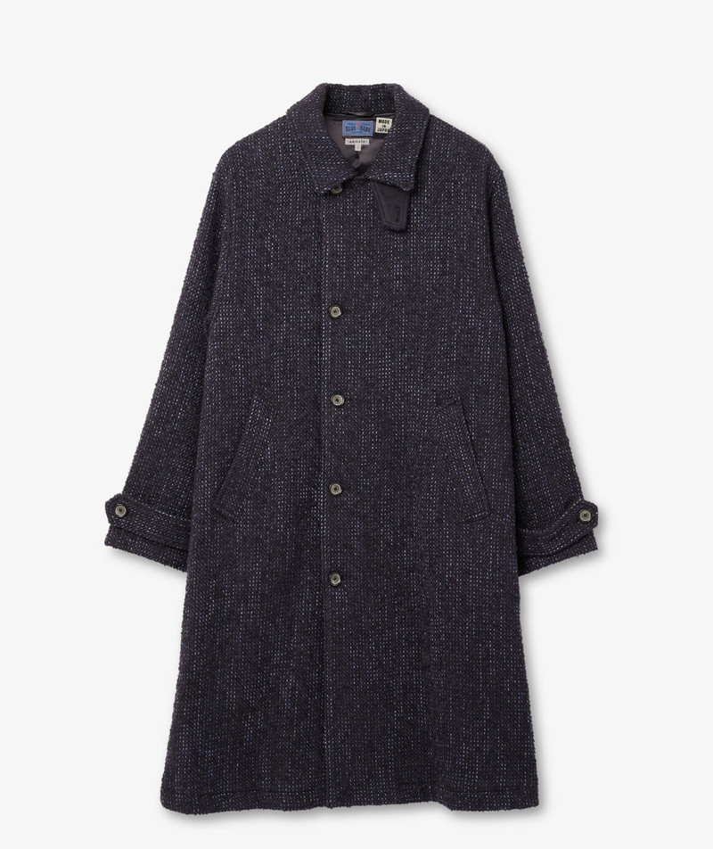 WOVEN CITY LIGHT ROVING TWEED SINGLE BREASTED COAT 1