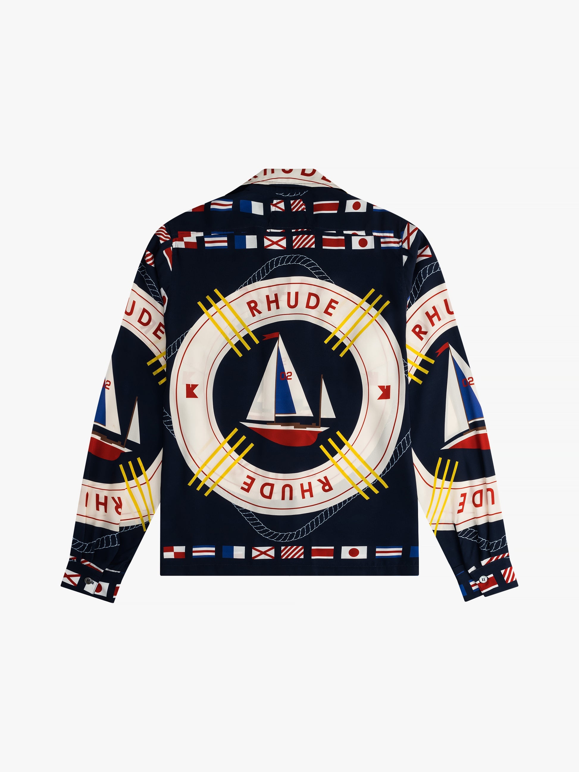 RHUDE FLAG SAIL LS SILK SHIRT - 2