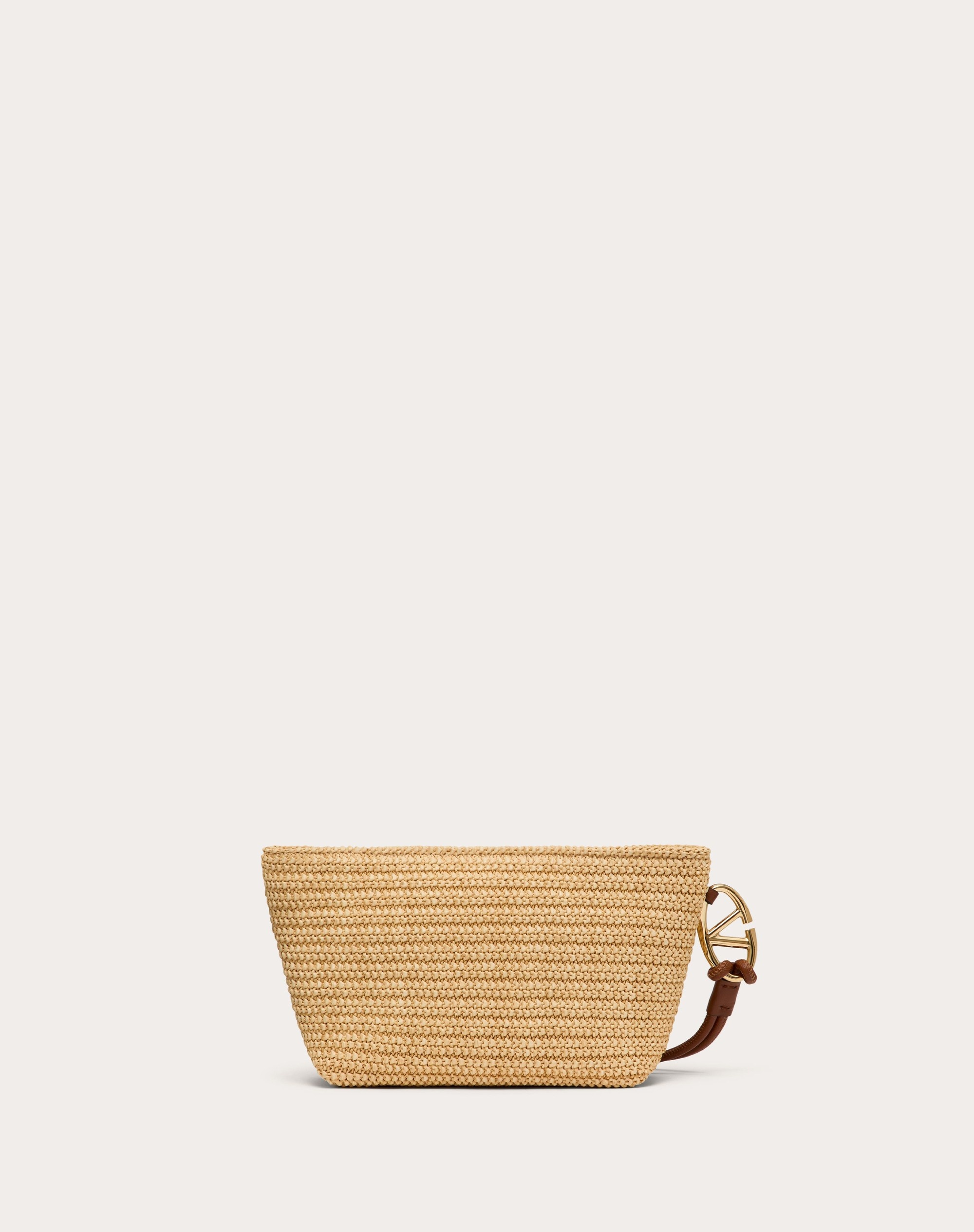 VALENTINO GARAVANI ESCAPE CLUTCH BAG IN RAFFIA - 3
