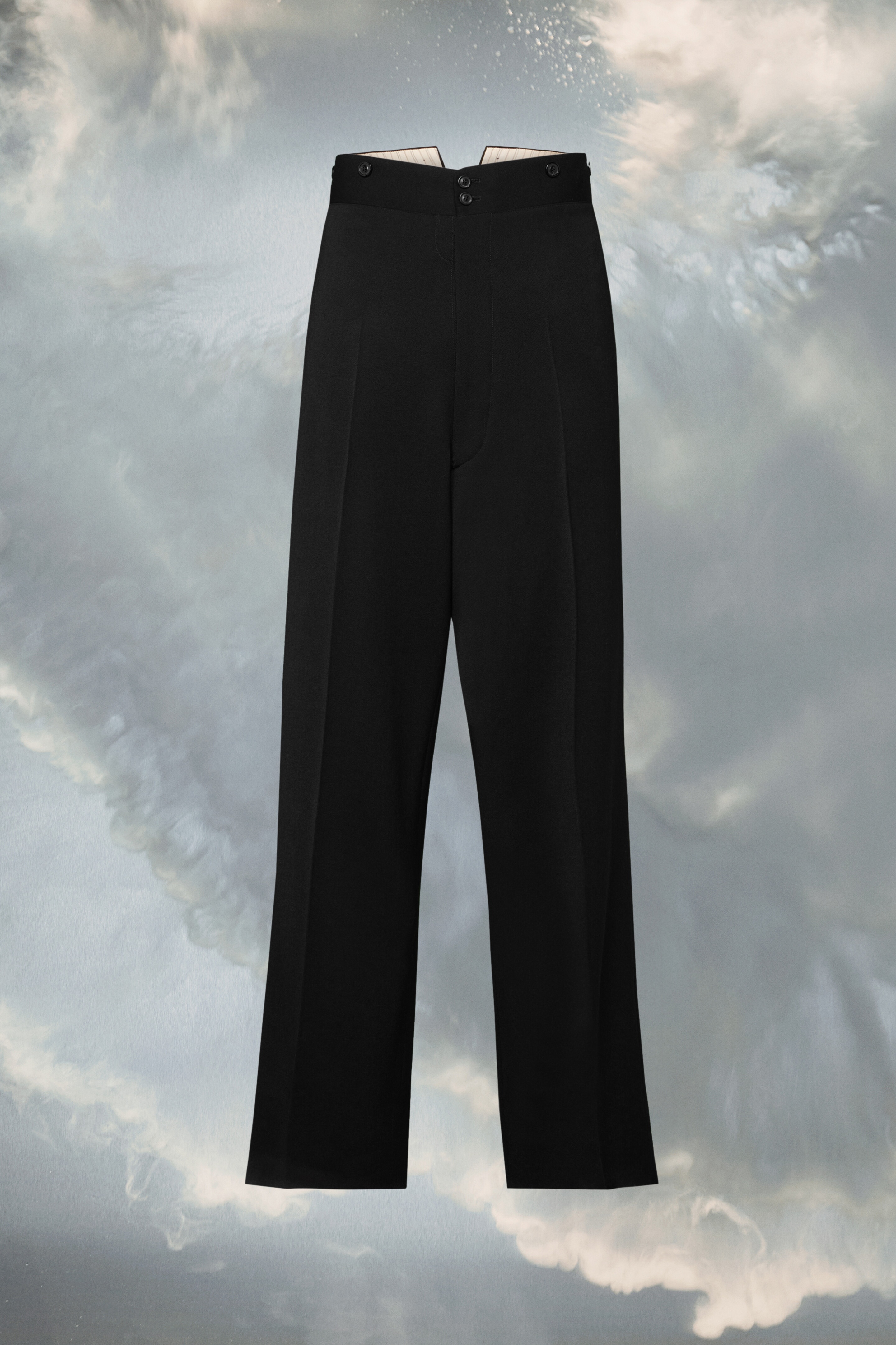 Wool barathea trousers - 1