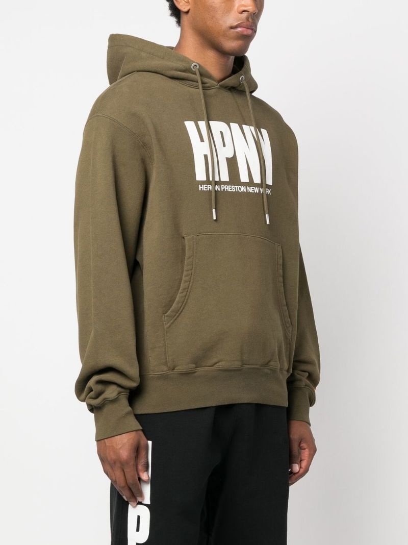 logo-print organic cotton hoodie - 3