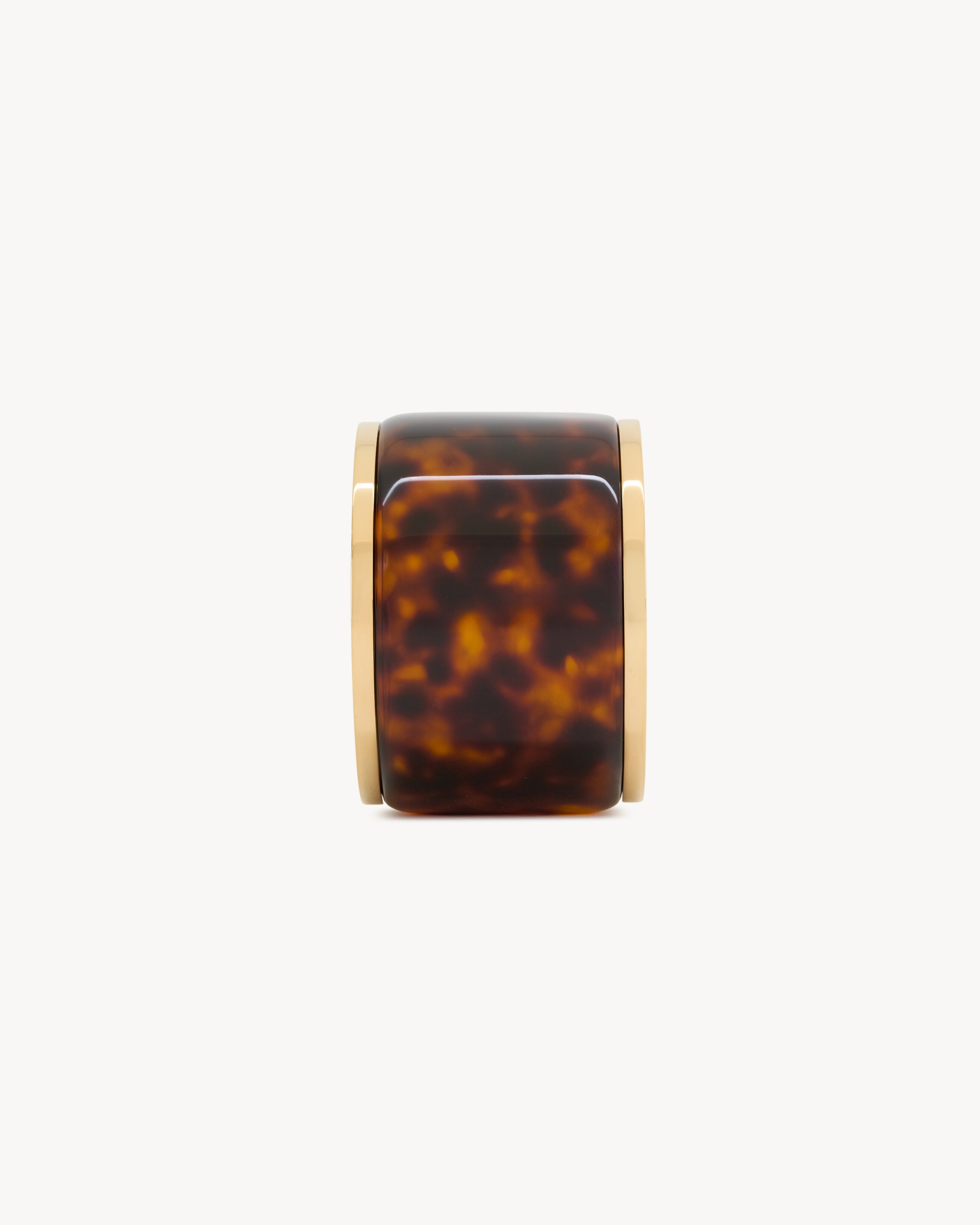 TORTOISESHELL BANGLE IN RESIN AND METAL - 2
