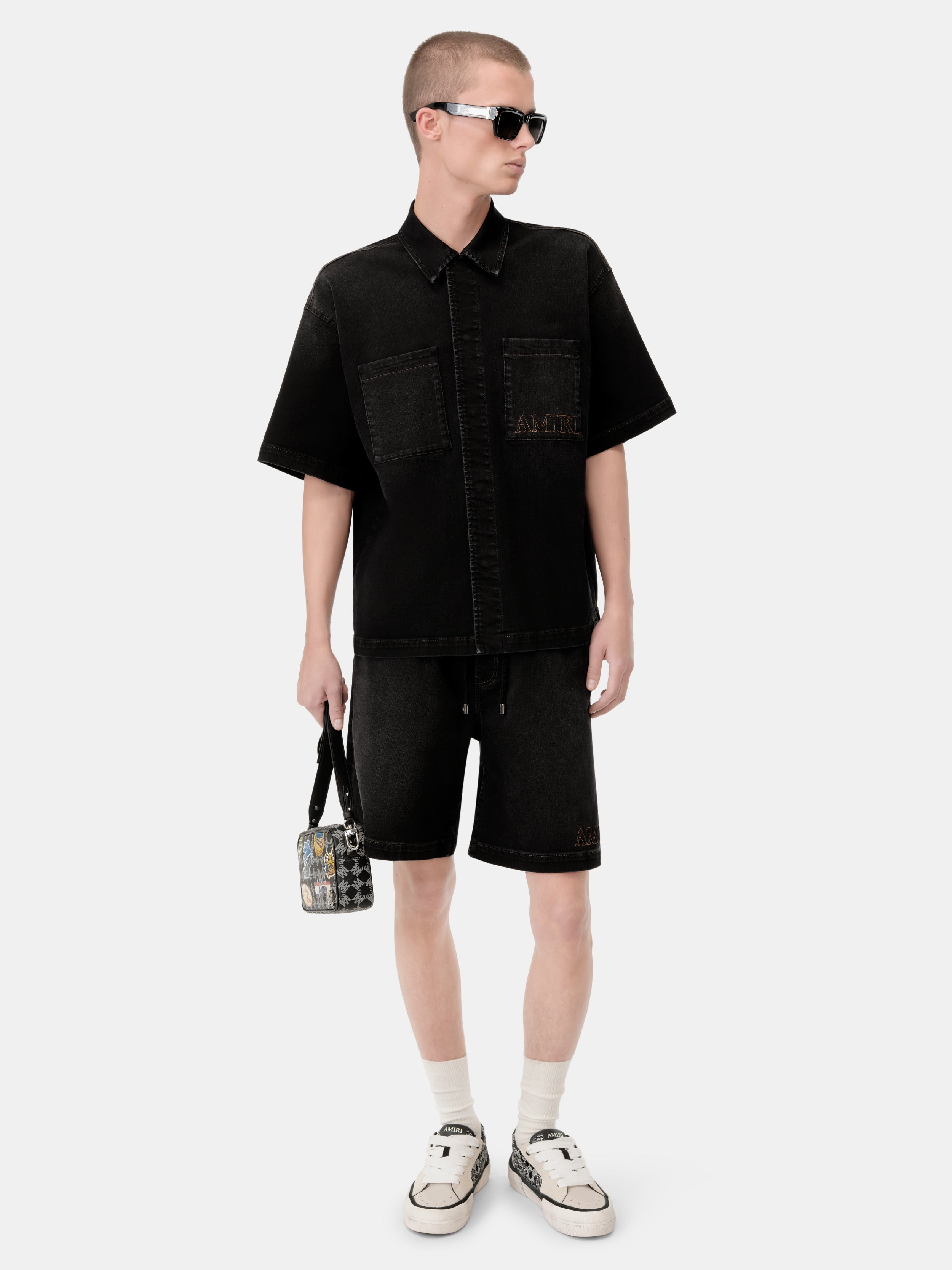 AMIRI 3D SHORT SLEEVE SNAP SHIRT - 3