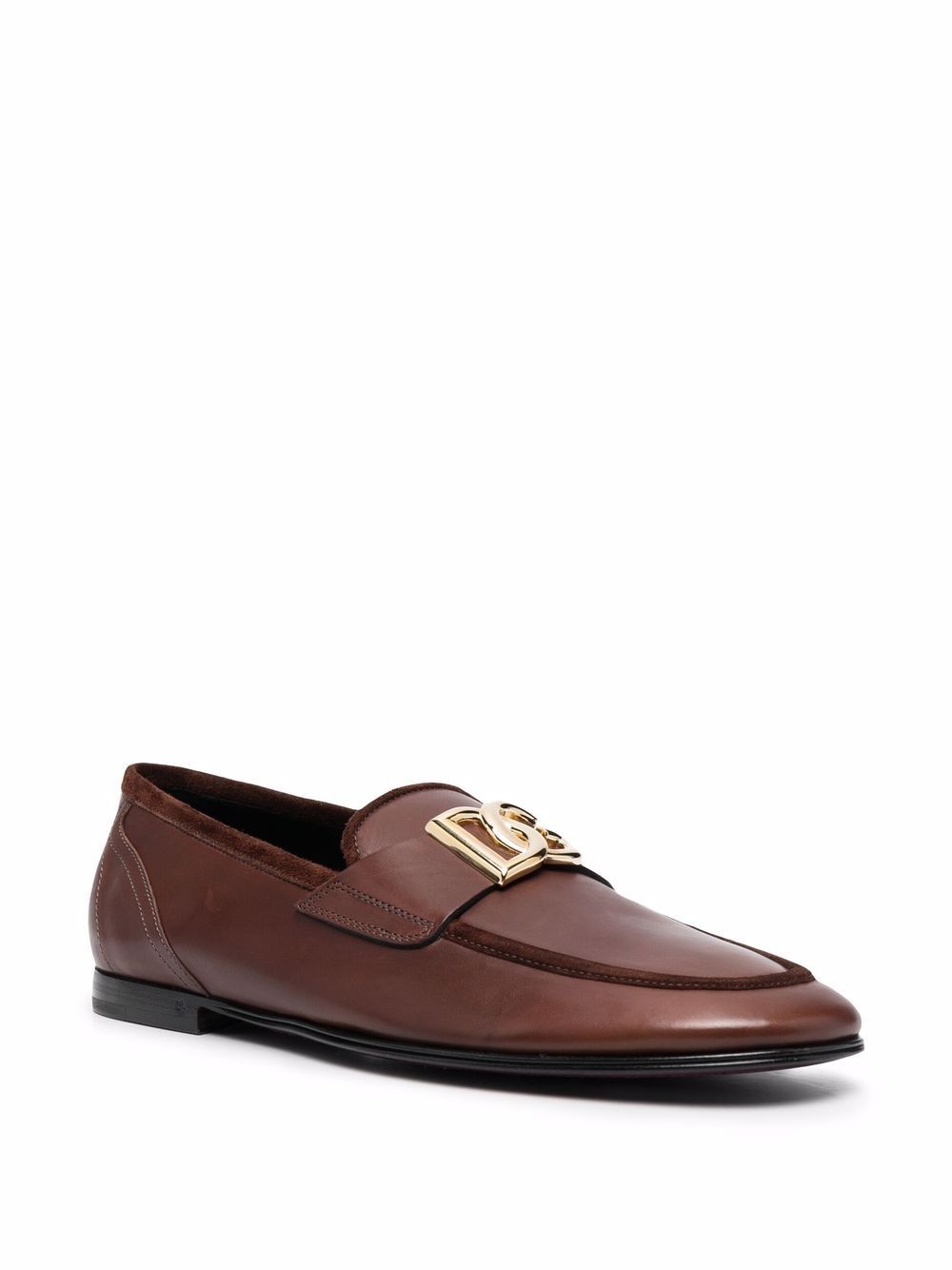interlocking DG-plaque loafers - 3