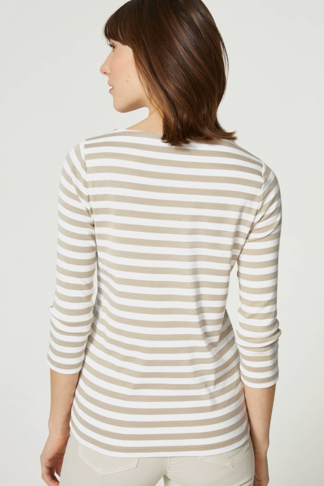 LOUNA LONGSLEEVE IN BEIGE/OFF-WHITE - 3
