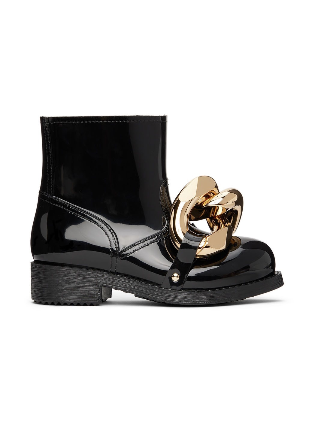 Black Chain Rubber Boots - 1