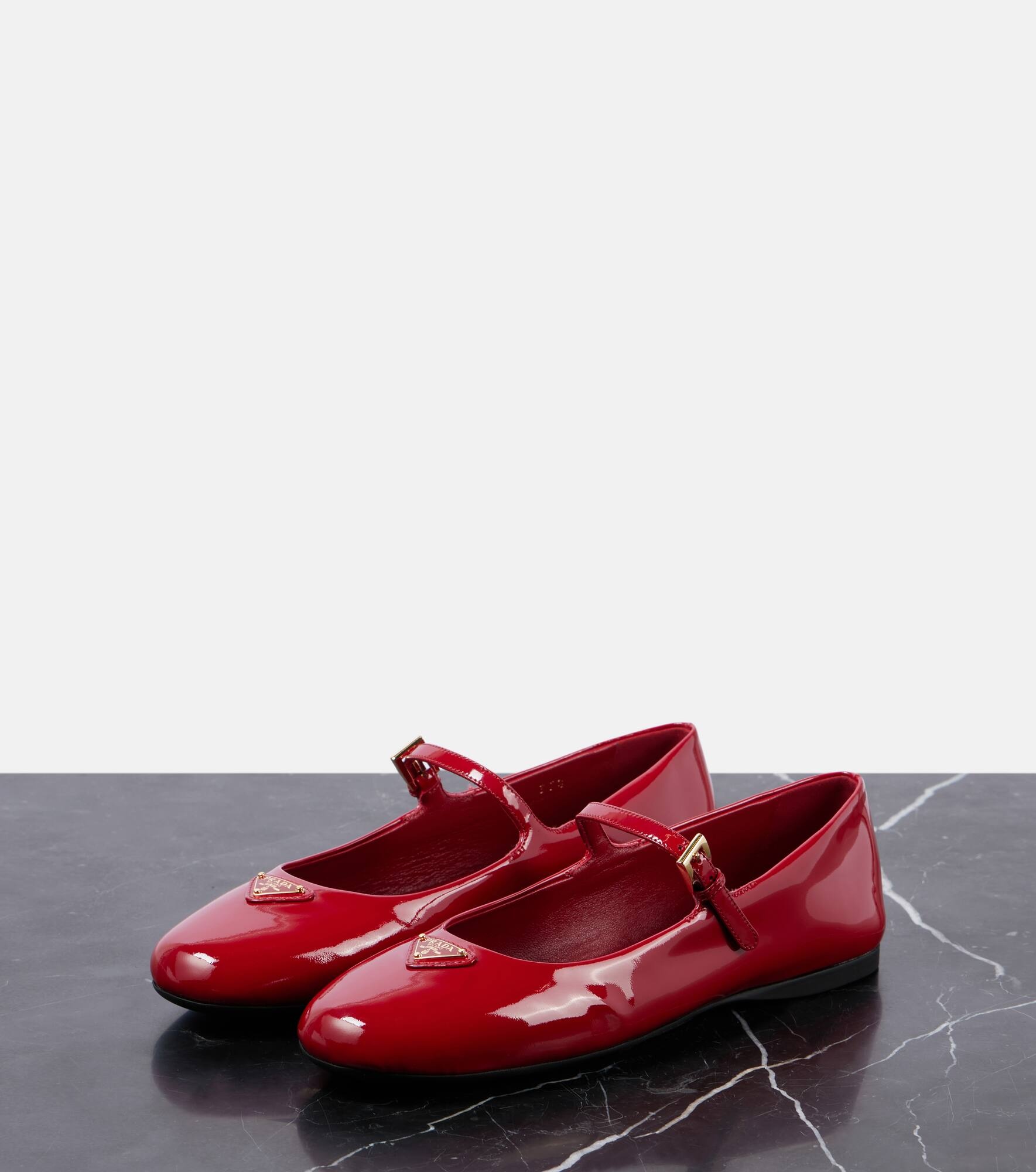 Logo patent leather Mary Jane flats - 5