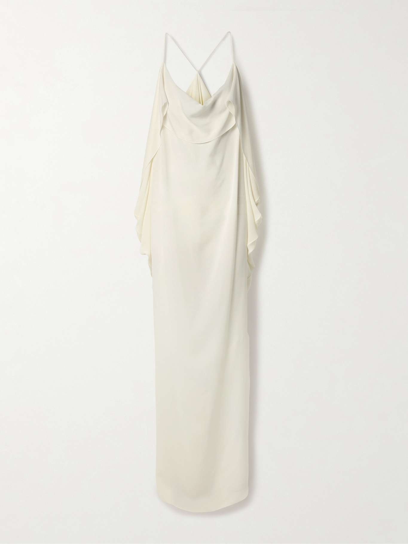 Dandora draped silk-gerogette midi dress - 1