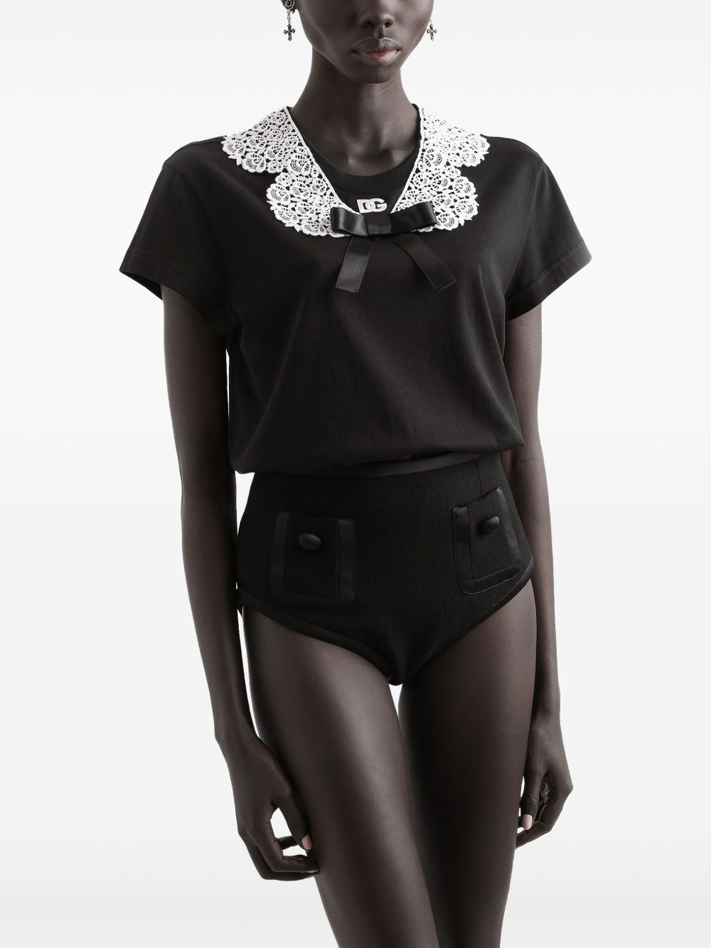 lace-trim blouse - 4