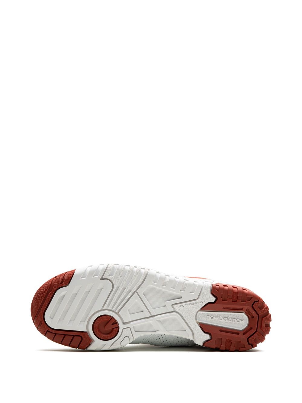 550 logo-embossed leather sneakers - 4
