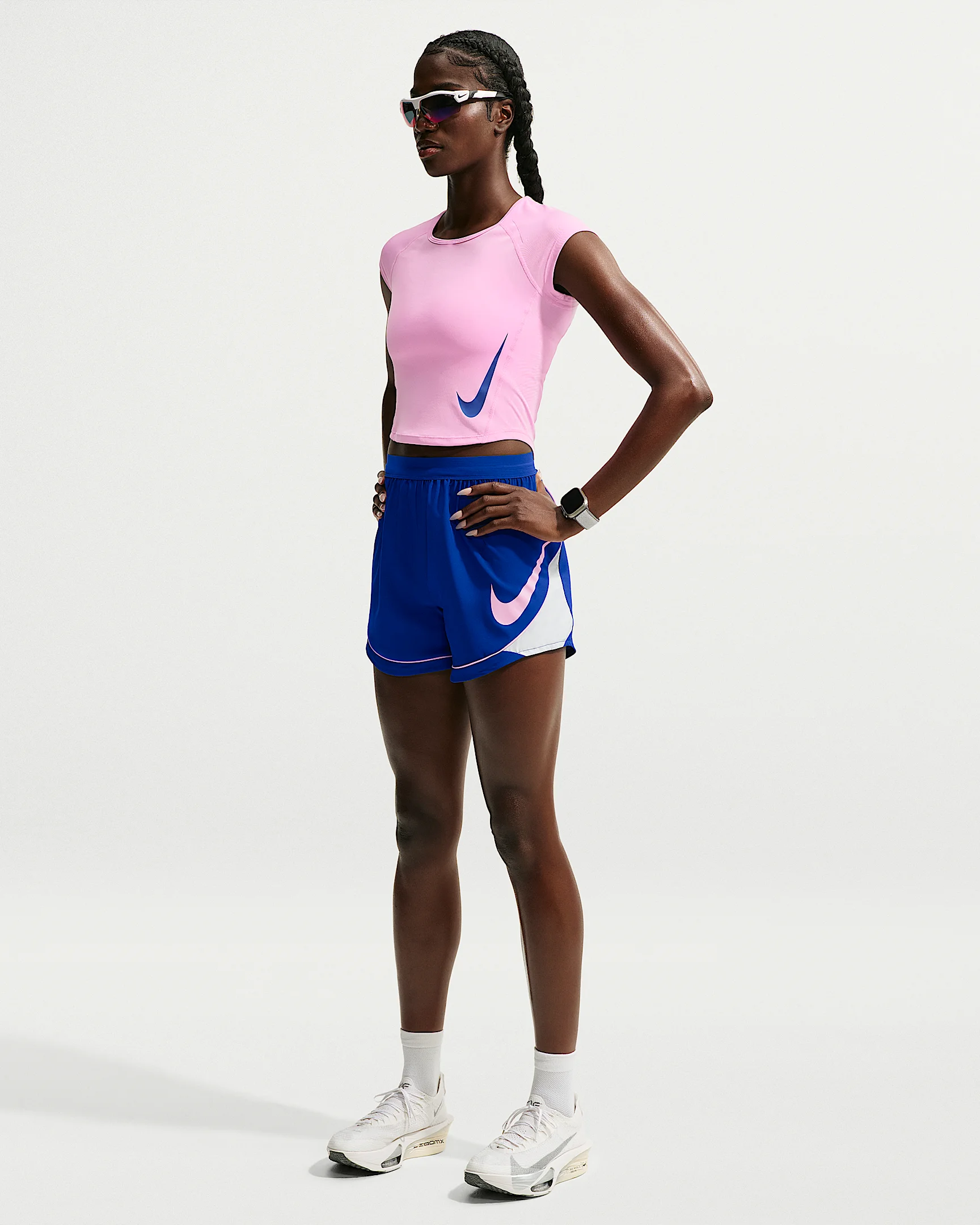 Nike Swoosh Women's Dri-FIT Mid-Rise Unlined Running Shorts - 1